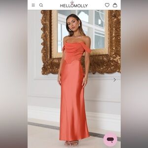 Hello Molly Princess Moment maxi dress L Orange